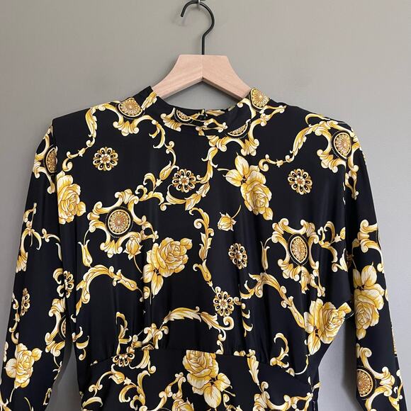 VERONICA BEARD Amile Ruched Printed Stretch-silk Crepe De Chine Mini Dress Black - Picture 5 of 16